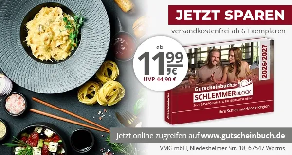Beim Schlemmerblock 2027 sparen mit unserem VIP Gutschein