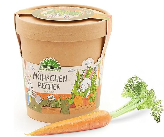Die Stadtgärtner Möhrchen im Becher (Anzuchtset)