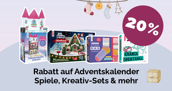 20% Rabatt Gutschein auf Adventskalender, Spiele, Kreativ-Sets & mehr