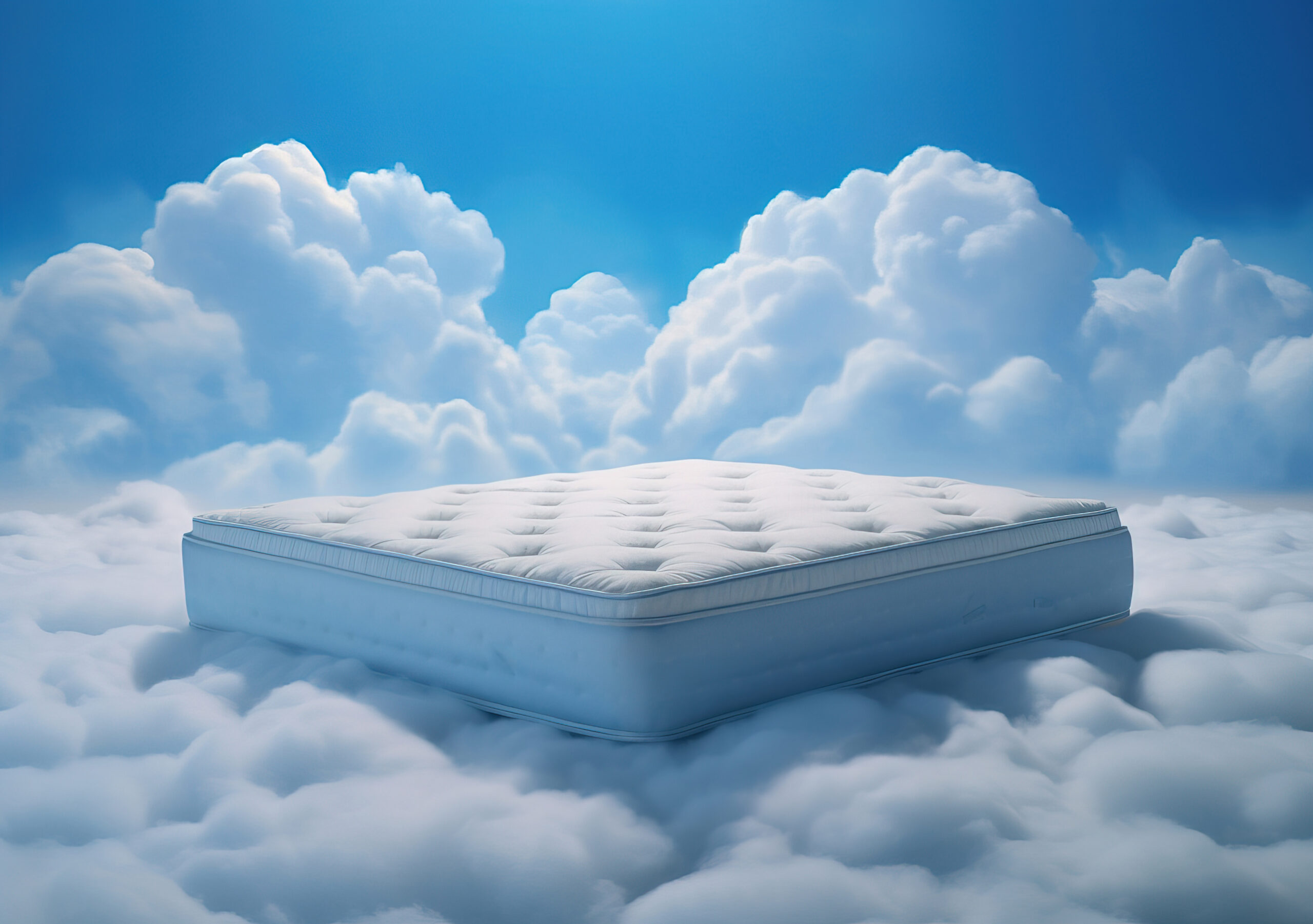 Die perfekte Matratze im Himmel auf Wolken